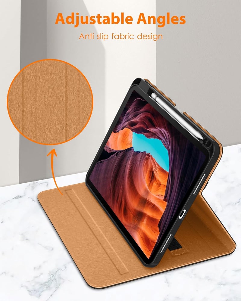 DTTO for iPad (A16) 11th Generation Case 11 Inch 2025, iPad 10th Generation Case 10.9 Inch 2022, Premium Leather Business Folio Stand Cover with Pencil Holder - Auto Wake/Sleep, Bear - Image 5